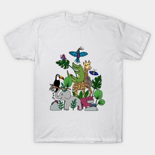 Jungle Animals Pileup T-Shirt